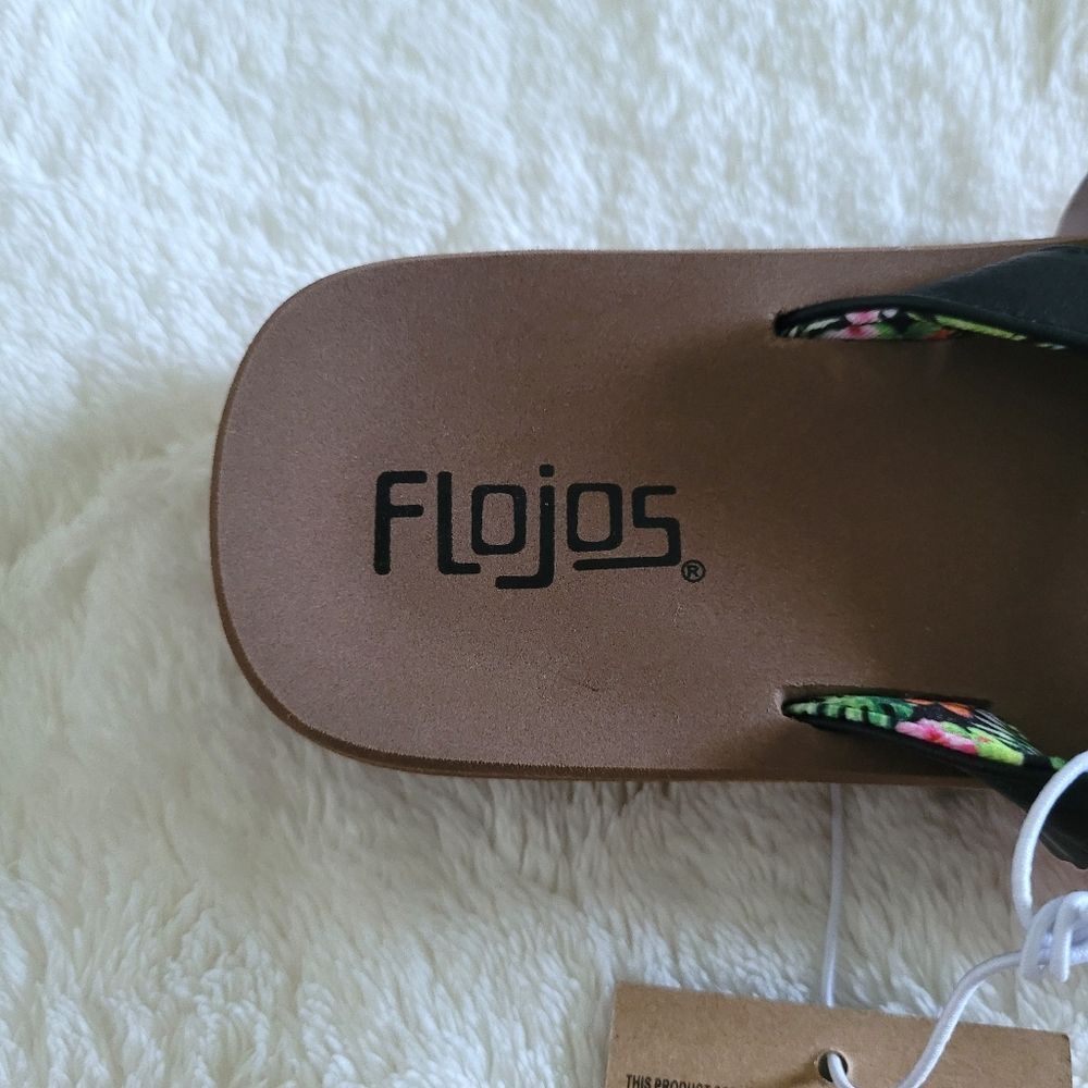 Flojos Women's Flip Flops in Black🖤 Size 6 - NWT - Picture 10 of 16